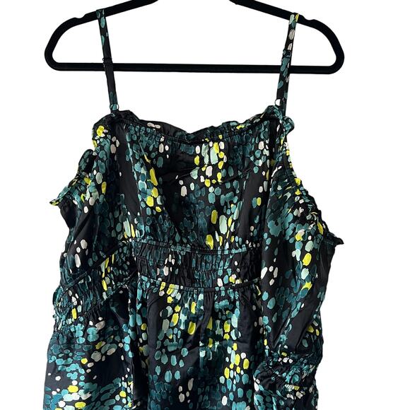 Torrid Women's Plus Size Teal Dot Print Square Neck Crop Cami - Size 6 - NWT - Picture 4 of 9